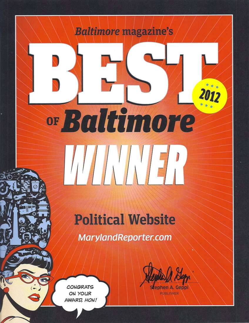 Baltimore magazine names MarylandReporter.com best political website