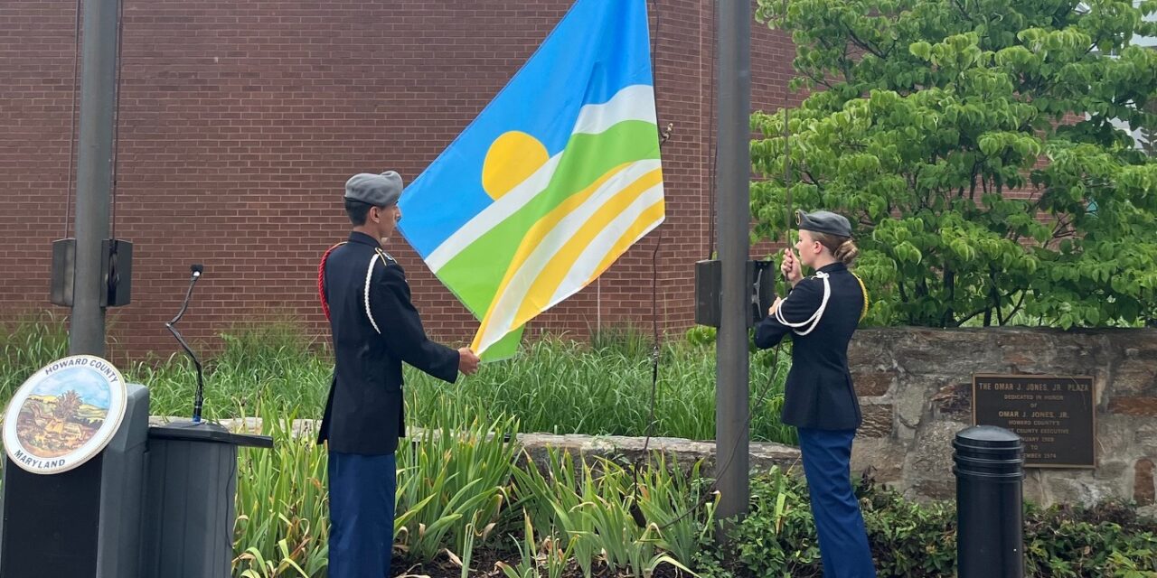 Howard County raises new flag